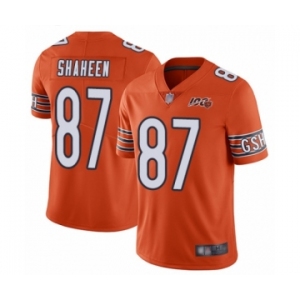 Youth Chicago Bears #87 Adam Shaheen Orange Alternate 100th Season Limited Football Jersey