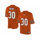 Youth Nike Chicago Bears #30 B.W. Webb Limited Orange Alternate NFL Jersey