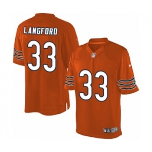 Youth Nike Chicago Bears #33 Jeremy Langford Orange Alternate NFL Jersey