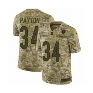 Youth Nike Chicago Bears #34 Walter Payton Limited Camo 2018 Salute to Service NFL Jersey