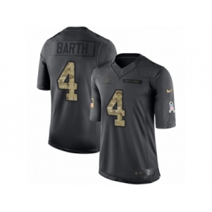 Youth Nike Chicago Bears #4 Connor Barth Limited Black 2016 Salute to Service NFL Jersey