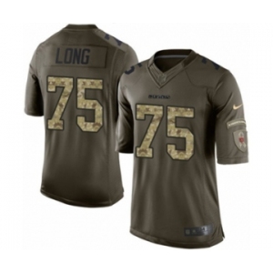 Youth Nike Chicago Bears #75 Kyle Long Limited Green Salute to Service NFL Jersey