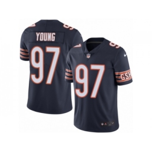 Youth Nike Chicago Bears #97 Willie Young Limited Navy Blue Rush NFL Jersey