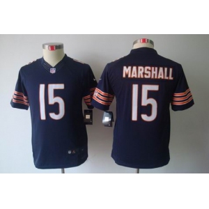 nike youth nfl jerseys chicago bears #15 marshall blue[nike limited]