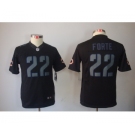 nike youth nfl jerseys chicago bears #22 matt forte black[nike impact limited]