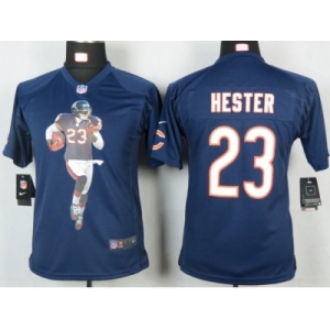 nike youth nfl jerseys chicago bears #23 hester blue[portrait fashion]