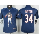 nike youth nfl jerseys chicago bears #34 payton blue[portrait fashion]