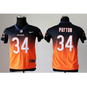 nike youth nfl jerseys chicago bears #34 walter payton blue-orange[nike drift fashion][second version]