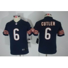 nike youth nfl jerseys chicago bears #6 cutler blue[nike limited]