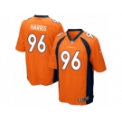 Men Nike Denver Broncos #96 Shelby Harris Game Orange Team Color NFL Jersey