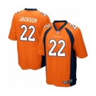 Men's Denver Broncos #22 Kareem Jackson Game Orange Team Color Football Jersey