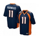 Men's Nike Denver Broncos #11 Jordan Norwood Game Navy Blue Alternate NFL Jersey