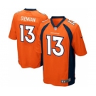 Men's Nike Denver Broncos #13 Trevor Siemian Game Orange Team Color NFL Jersey