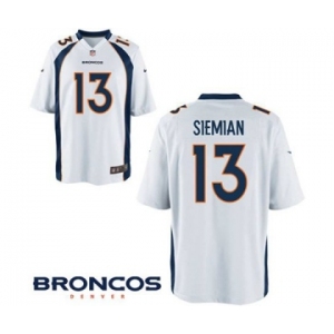Men's Nike Denver Broncos #13 Trevor Siemian Game White NFL Jersey