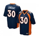 Men's Nike Denver Broncos #30 Phillip Lindsay Game Navy Blue Alternate NFL Jersey