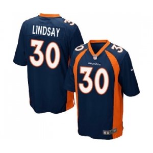 Men's Nike Denver Broncos #30 Phillip Lindsay Game Navy Blue Alternate NFL Jersey
