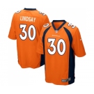 Men's Nike Denver Broncos #30 Phillip Lindsay Game Orange Team Color NFL Jersey