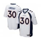 Men's Nike Denver Broncos #30 Phillip Lindsay Game White NFL Jersey