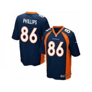Men's Nike Denver Broncos #86 John Phillips Game Navy Blue Alternate NFL Jersey
