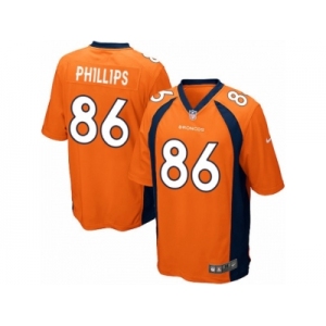 Men's Nike Denver Broncos #86 John Phillips Game Orange Team Color NFL Jersey