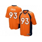 Men's Nike Denver Broncos #93 Jared Crick Game Orange Team Color NFL Jersey