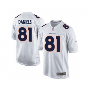 nike nfl jerseys denver broncos #81 daniels white[new game]