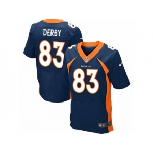 Men Nike Denver Broncos #83 A.J. Derby Elite Navy Blue Alternate NFL Jersey