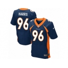 Men Nike Denver Broncos #96 Shelby Harris Elite Navy Blue Alternate NFL Jersey