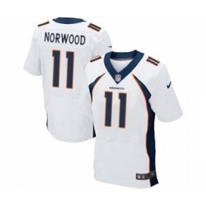 Men's Nike Denver Broncos #11 Jordan Norwood Elite White NFL Jersey