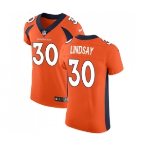 Men's Nike Denver Broncos #30 Phillip Lindsay Orange Team Color Vapor Untouchable Elite Player NFL Jersey