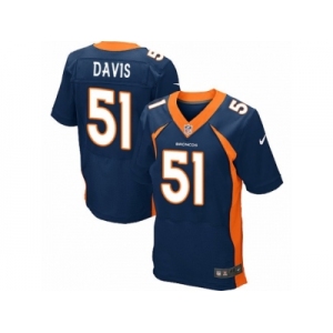 Men's Nike Denver Broncos #51 Todd Davis Elite Navy Blue Alternate NFL Jersey