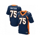 Men's Nike Denver Broncos #75 Menelik Watson Elite Navy Blue Alternate NFL Jersey