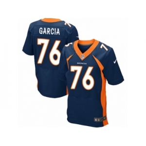 Men's Nike Denver Broncos #76 Max Garcia Elite Navy Blue Alternate NFL Jersey