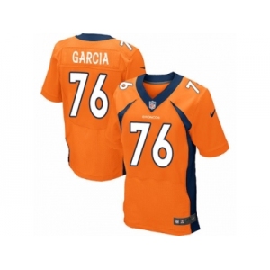 Men's Nike Denver Broncos #76 Max Garcia Elite Orange Team Color NFL Jersey