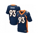 Men's Nike Denver Broncos #93 Jared Crick Elite Navy Blue Alternate NFL Jersey