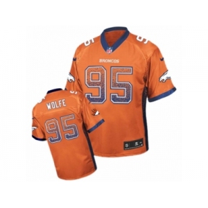 Men's Nike Denver Broncos #95 Derek Wolfe Elite Orange Drift Fashion NFL Jersey