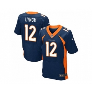 Nike Denver Broncos #12 Paxton Lynch Navy Blue Alternate Men's Stitched NFL New Elite Jersey[Lynch]