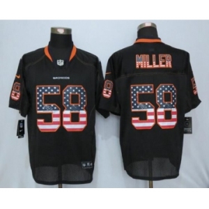 Nike Denver Broncos #58 Von Miller USA Flag Fashion Black Jerseys[Elite]