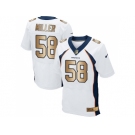 Nike Denver Broncos #58 Von Miller White Men's Stitched NFL New Elite Gold Jersey