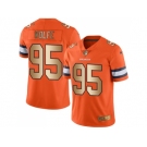 Nike Denver Broncos #95 Derek Wolfe Orange Men's Stitched NFL Limited Gold Rush Jersey