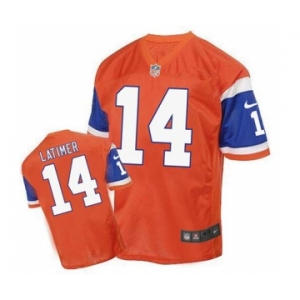 nike nfl jerseys denver broncos #14 latimer orange[2016 Elite]