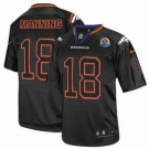 nike nfl jerseys denver broncos #18 manning black[Elite lights out 50th Patch]