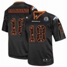 nike nfl jerseys denver broncos #18 manning black[Elite united sideline 50th Patch]