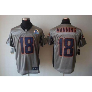 nike nfl jerseys denver broncos #18 manning grey[Elite shadow 50th Patch]