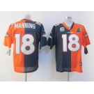 nike nfl jerseys denver broncos #18 manning orange-blue[Elite split 50th Patch]