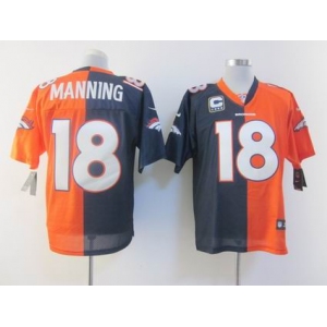 nike nfl jerseys denver broncos #18 manning orange-blue[Elite split]