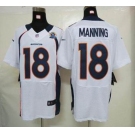 nike nfl jerseys denver broncos #18 manning white[Elite 50th Patch]