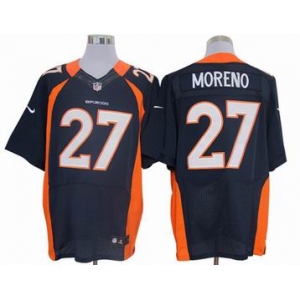 nike nfl jerseys denver broncos #27 moreno blue[Elite]