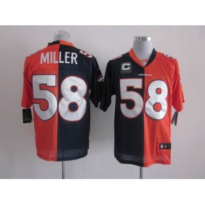 nike nfl jerseys denver broncos #58 miller blue-orange[Elite split c patch]