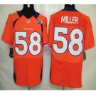 nike nfl jerseys denver broncos #58 miller orange[Elite 50th Patch]